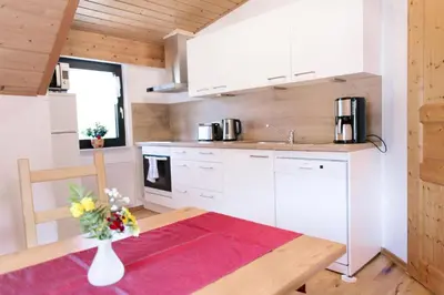 Küche/Küchenzeile in der Unterkunft Ferienwohnung Am Breyer Talbach
