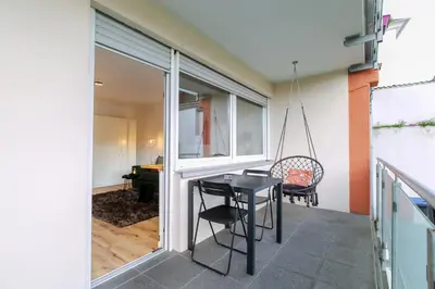 Ein Balkon oder eine Terrasse in der Unterkunft Oldtown
