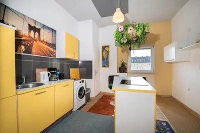 Küche/Küchenzeile in der Unterkunft Charmante Privatzimmer in der Stadt
