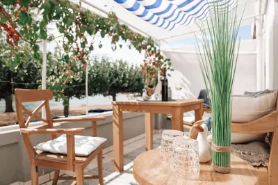 Ein Sitzbereich in der Unterkunft _Ferienhaus Leutesdorf Rheinzeit 614 schönes Haus direkt am Rhein