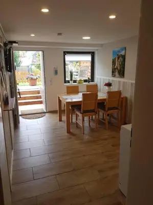 Ein Sitzbereich in der Unterkunft Ferienwohnung BeLa, Nähe Nürburgring