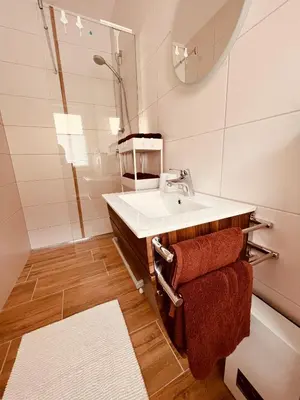 Ein Badezimmer in der Unterkunft Moselglück Winningen