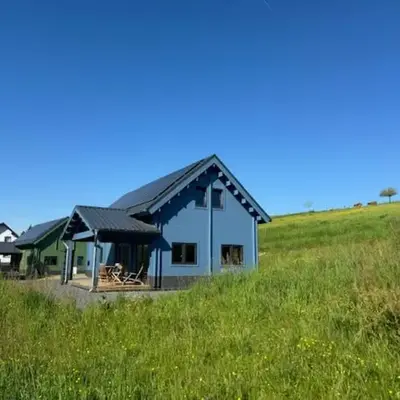 Vakantiehuis aan bosrand in Eifel nabij Cochem-Zell aan de Moezel - Dichtbij De Calmont Klettersteig Bremm - Blue House