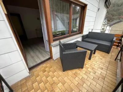 Ein Sitzbereich in der Unterkunft 3 Zimmer Ferienwohnung Denis