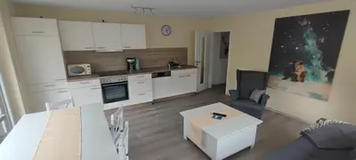 Küche/Küchenzeile in der Unterkunft Ferienwohnung Räuberhöhle