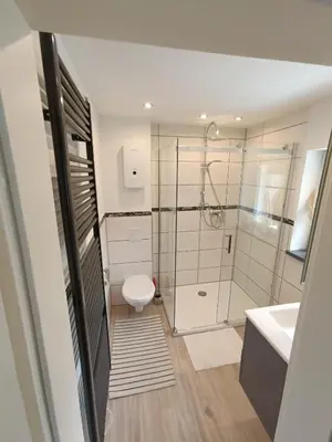 Ein Badezimmer in der Unterkunft Ferienhaus Wald&Wiese