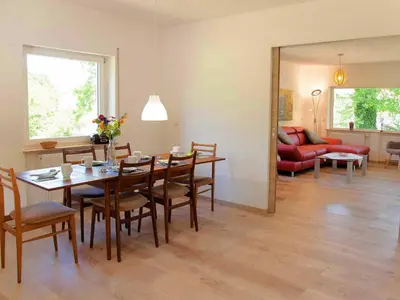 Ein Sitzbereich in der Unterkunft Ferienhaus Maring