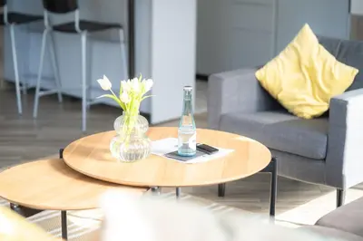 Ein Sitzbereich in der Unterkunft Gemütliches Apartment in Neuwied