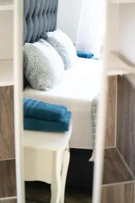 Ein Bett oder Betten in einem Zimmer der Unterkunft Gemütliches Apartment in Neuwied
