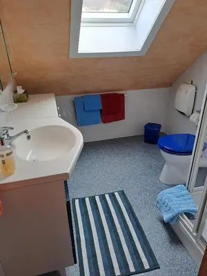 Ein Badezimmer in der Unterkunft Ferienwohnung Prümtalblick