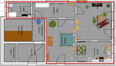 Grundriss der Unterkunft Ferienwohnung Port
