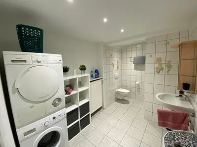 Ein Badezimmer in der Unterkunft Ferienhaus Mama Rhein - 134mq