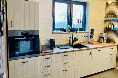 Küche/Küchenzeile in der Unterkunft Ferienwohnung Sofie