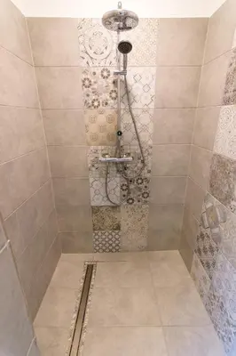 Ein Badezimmer in der Unterkunft Haus Kallin