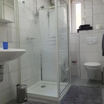 Ein Badezimmer in der Unterkunft Ferienwohnung Nina