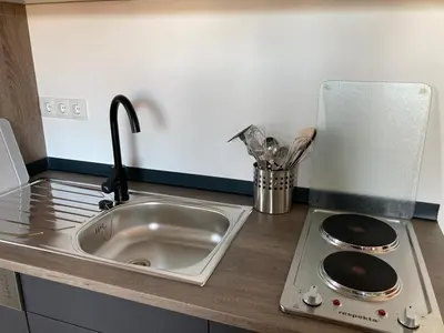Küche/Küchenzeile in der Unterkunft Ferienwohnung Am Hochkelberg
