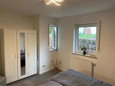 Ein Bett oder Betten in einem Zimmer der Unterkunft Apartment im Grünen bei Koblenz