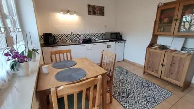 Küche/Küchenzeile in der Unterkunft Ferienwohnung im Moselland