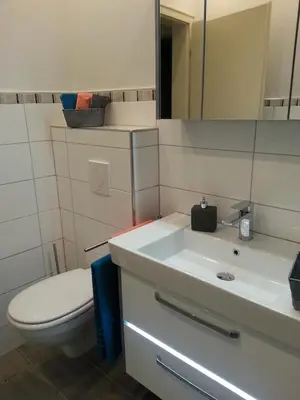 Ein Badezimmer in der Unterkunft Ferienwohnung Katharina