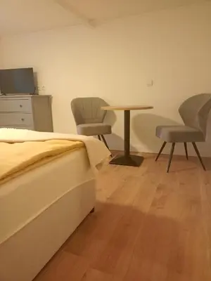 Ein Sitzbereich in der Unterkunft Stübchen