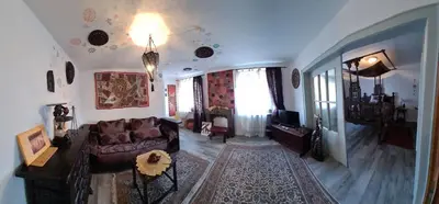 Ein Sitzbereich in der Unterkunft Gästehaus Fuchsröhre