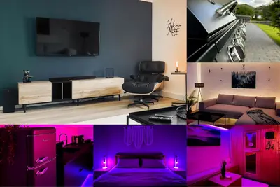 TV/Unterhaltungsangebot in der Unterkunft NOVA Romantic Luxus Relax Apartments mit Sauna, Nürburgring, Adenauer Forst