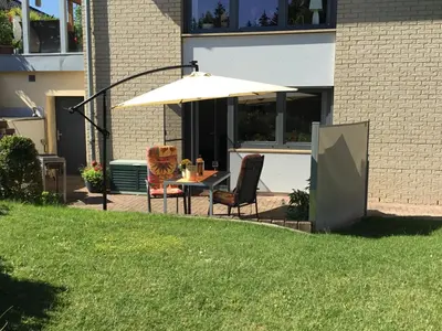 Ein Garten an der Unterkunft Ferienwohnung Osterquelle
